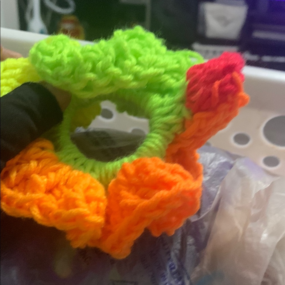 Colorful Crochet Hair Scrunchie